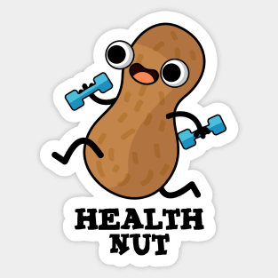 Health Nut Funny Exercise Peanut Pun Sticker